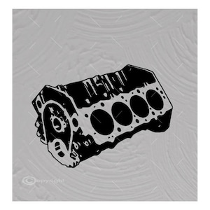 Engine Block Vector Images SVG Files Digital Cutting Files  Ai - Eps - PNG - DXF - Svg - A1