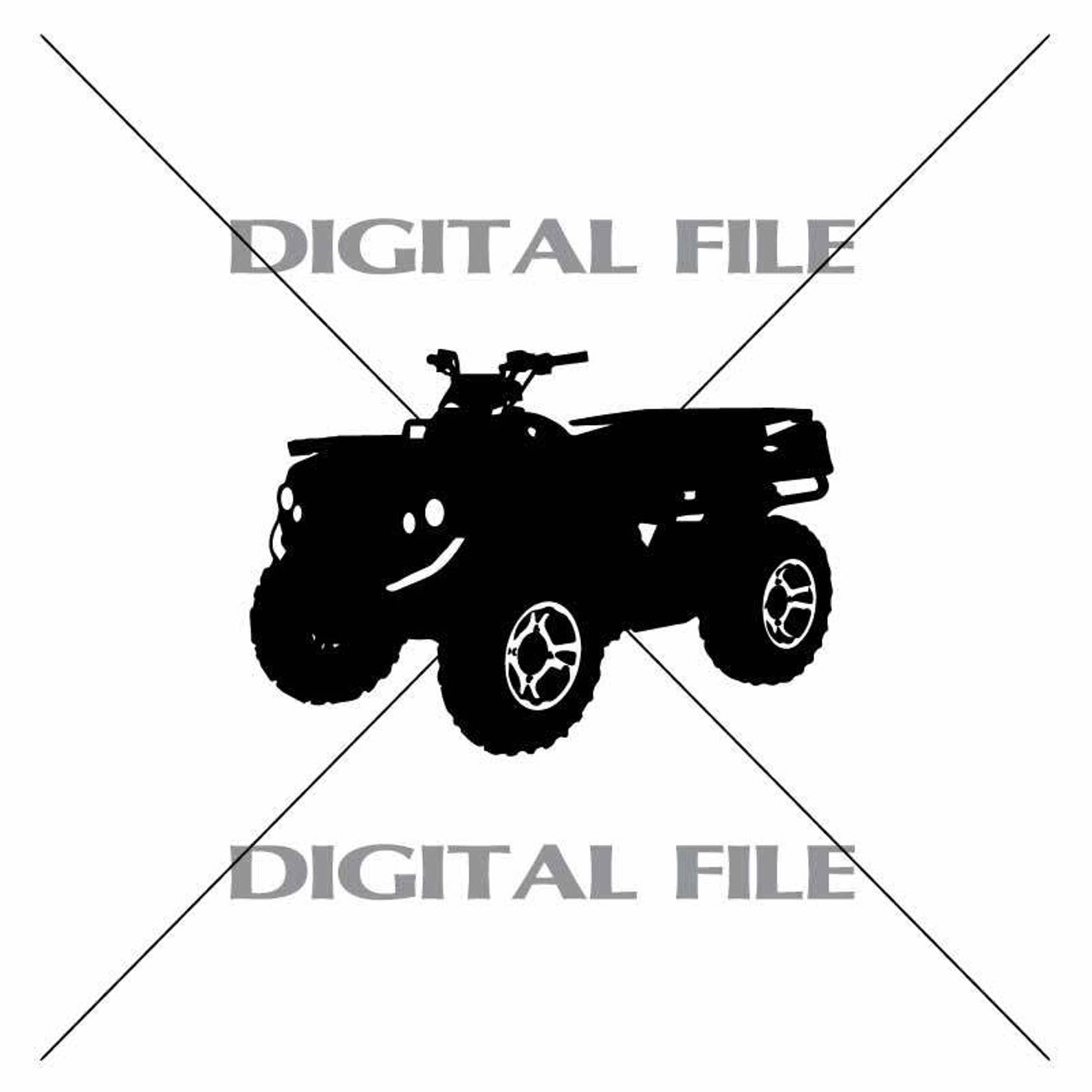 4 Wheeler ATV Vector Images Vinyl Decal Tshirt Digital Etsy