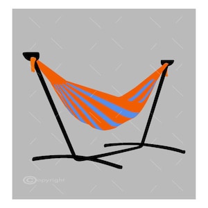 Hammock SVG - PNG - DXF Digital File Clipart A1