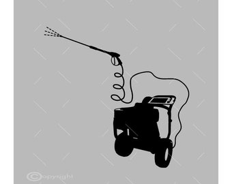 Hogedrukreiniger SVG: schoonmaak Power Wash gesneden bestand silhouet (digitale download)