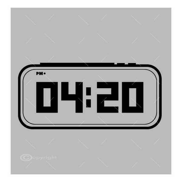 4:20 Alarm Clock SVG - PNG - Dxf Digital File Clipart A1