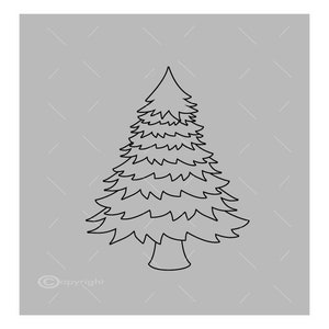 Christmas Tree SVG - PNG - Dxf Digital File Clipart A3