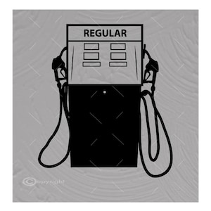 Gas Pump SVG - PNG - DXF Digital File Clipart A3