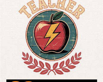 Vintage Lehrer PNG: Lehrer Wertschätzung Back to School (Digitaler Download)