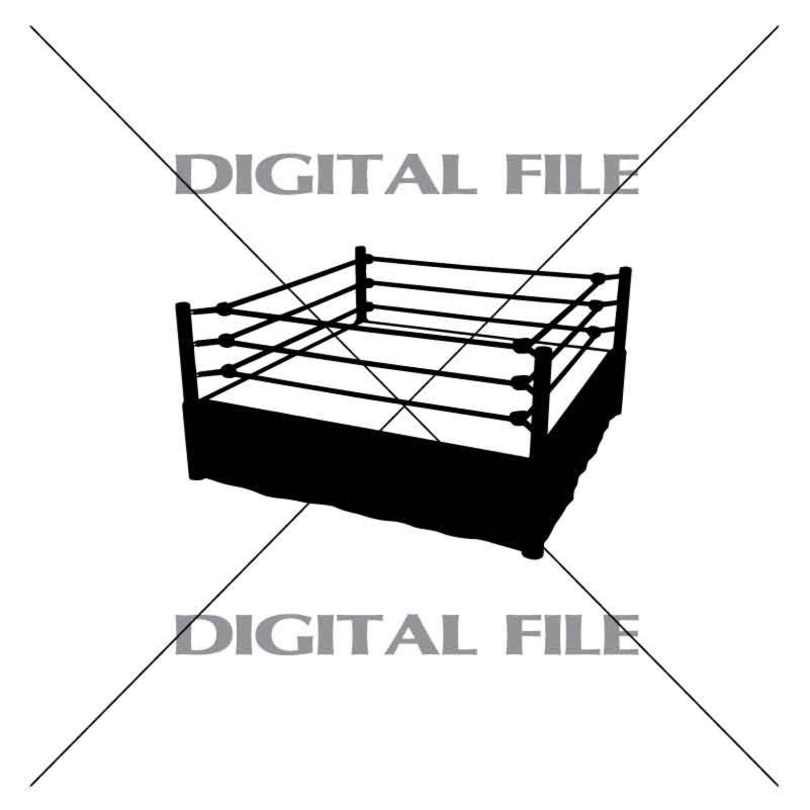 Wrestling Ring Vector Image Vinyl Decal T-shirt Digital | Etsy