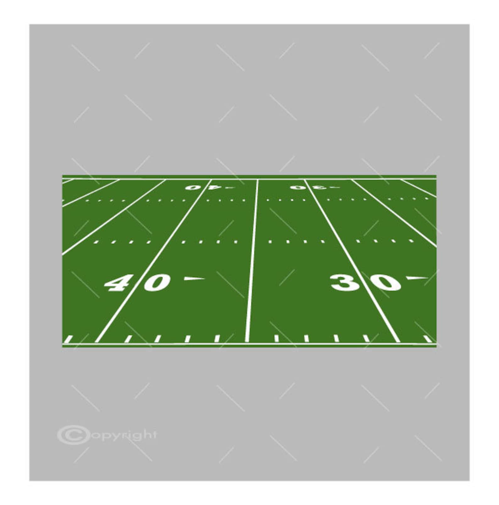 American Football Field SVG: Gridiron Turf Sports Graphic (digital ...