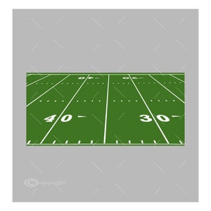 American Football Field Digital File  Ai - Eps - PNG - DXF - Svg - A1