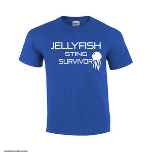 Jellyfish Sting Survivor Fishing T-shirt Jellyfish Stung T-shirt Jellyfish Shirt Mens T-shirt Fishing Shirts For Men image 3