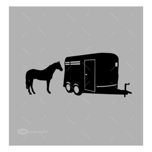 Horse Trailer Vector Images SVG Files Digital Cutting Files  Ai - Eps - PNG - DXF - Svg - A1