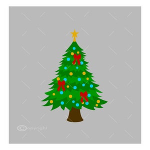 Christmas Tree SVG - PNG - Dxf Digital File Clipart A1