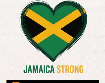 Jamaika starke PNG - Jamaika Flagge Support Liebe Grafik (Digitaler Download)
