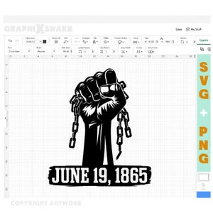 Juneteenth Fist SVG: Broken Chains, Freedom Design (Digital Download)