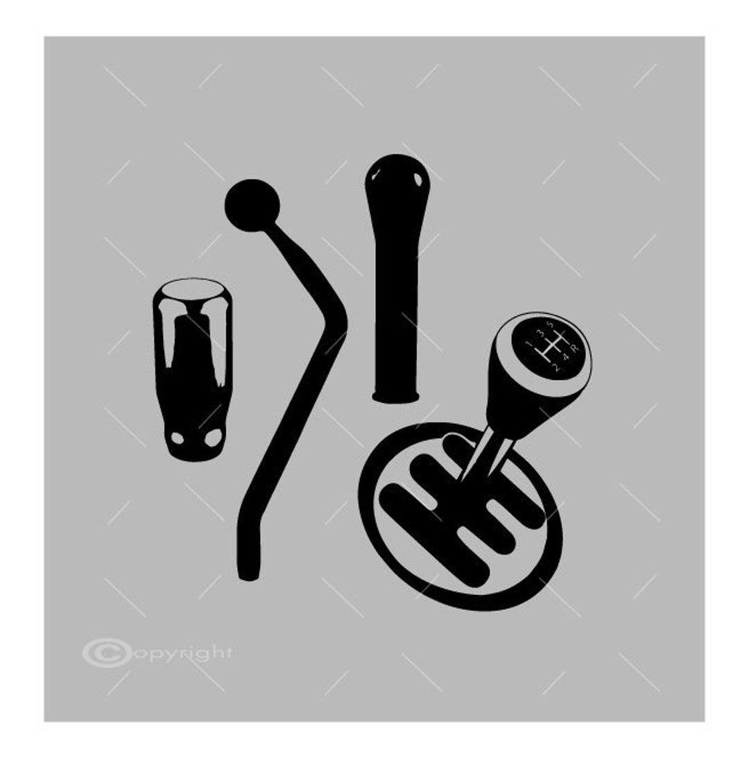 Four Gear Shifters Vector Images SVG Files Digital Cutting Etsy