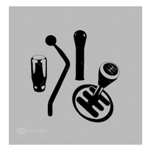 Four Gear Shifters Vector Images SVG Files Digital Cutting Files  Ai - Eps - PNG - DXF - Svg