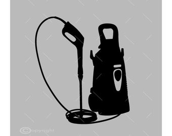 Elektrische hogedrukreiniger SVG: hogedrukreiniger gesneden bestand silhouet (digitale download)