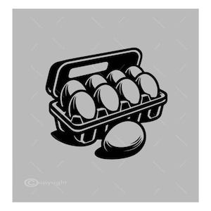 Carton Of Eggs | Jpeg | Egg SVG | Egg Clipart | Png | Chicken Eggs | Egg Cut File | Egg Digital File Vector A2