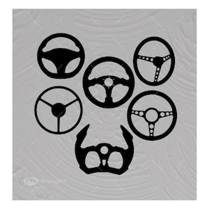 Steering Wheel Vector Images: Car Decal Graphics (Digital Files)