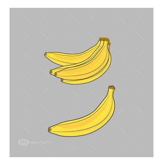 Banana Bunch Instant Digital Download Svg, Png, Dxf, and Eps Files