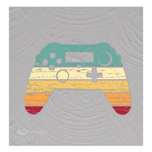 Distressed Vintage Retro Video Game Controller Digital File  Ai - Eps - PNG - DXF - Svg - A1
