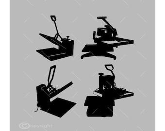 Four Heat Press Vector Images SVG Files Digital Cutting Files  Ai - Eps - PNG - DXF - Svg