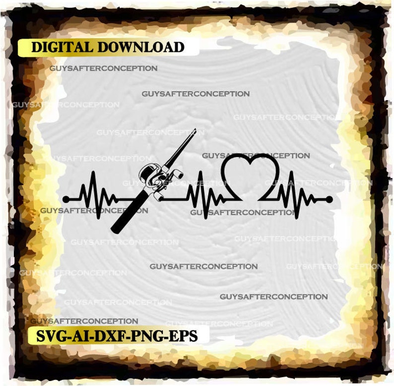Download A1 Fishing Pole Heartbeat Line Vector Image Svg File Digital Cutting File Ai Dxf Svg Png Eps Art Collectibles Digital Deshpandefoundationindia Org