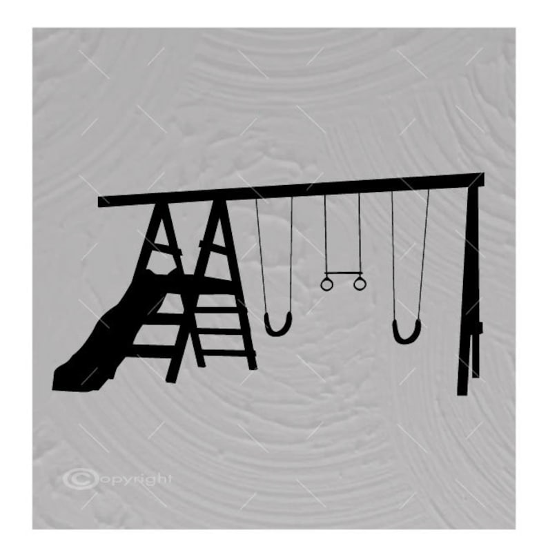 Swing Set Vector Image SVG Files Digital Cutting Files Ai Etsy