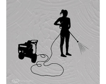 Hogedrukreiniger SVG: hogedrukreiniger reiniging vectorsilhouet (digitale download)
