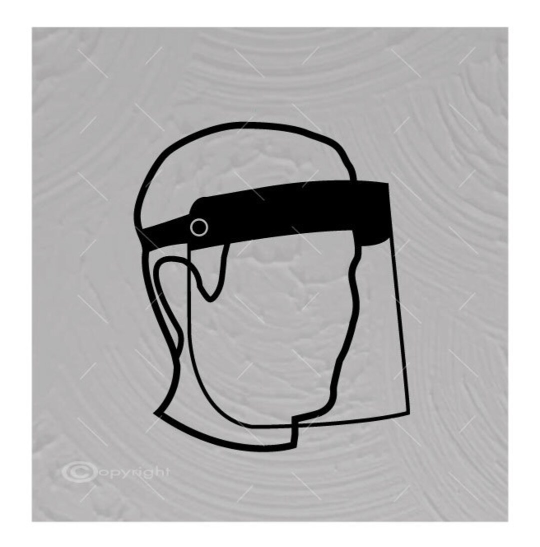 Face Shield Vector Image SVG File Digital Cutting File Ai Etsy