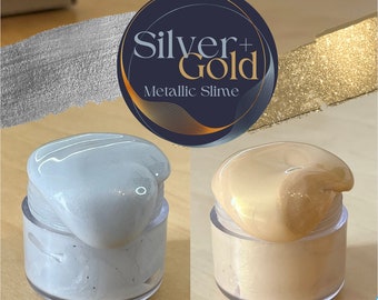 Golden Glow und Silver Shimmer Metallic Slimes - Glossy - Wählen Sie Ihren Duft