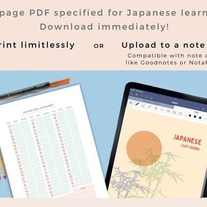 Romaji Text.pdf Japanese Katakana Hiragana Kanji Language Learning Notebook Study ...
