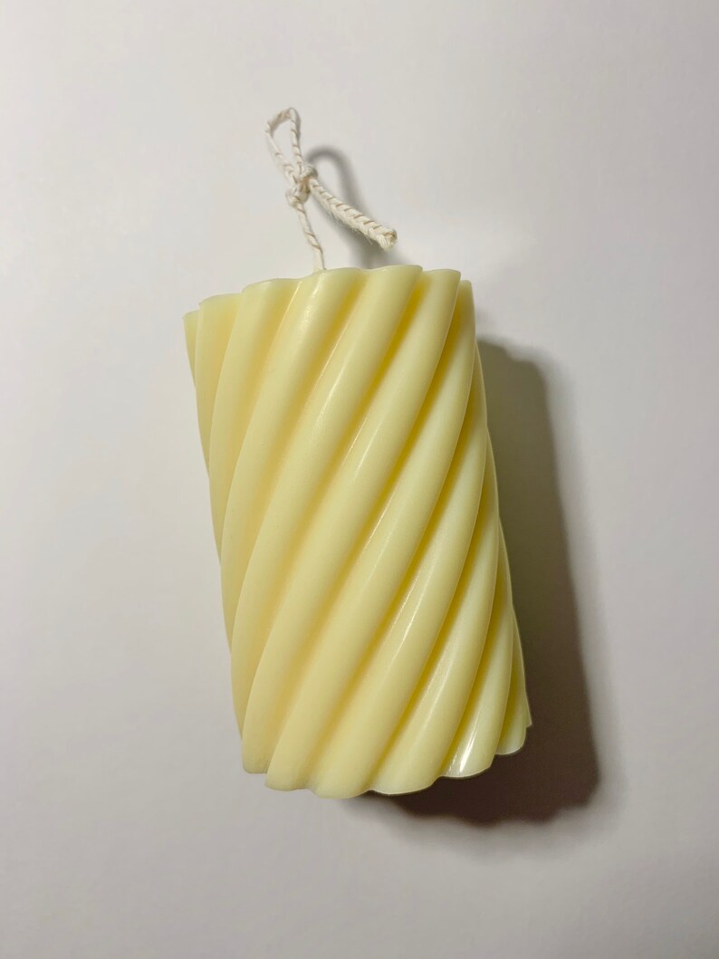 Spiral Round 5cm x7cm pillar candle / soy pillar candle Etsy