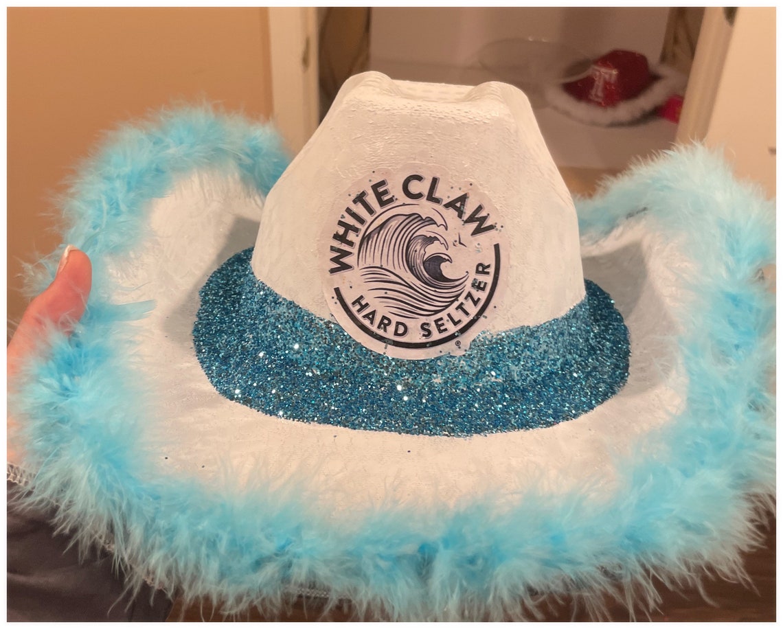 Alcohol Seltzer inspired Cowboy Hat Fully customizable Etsy