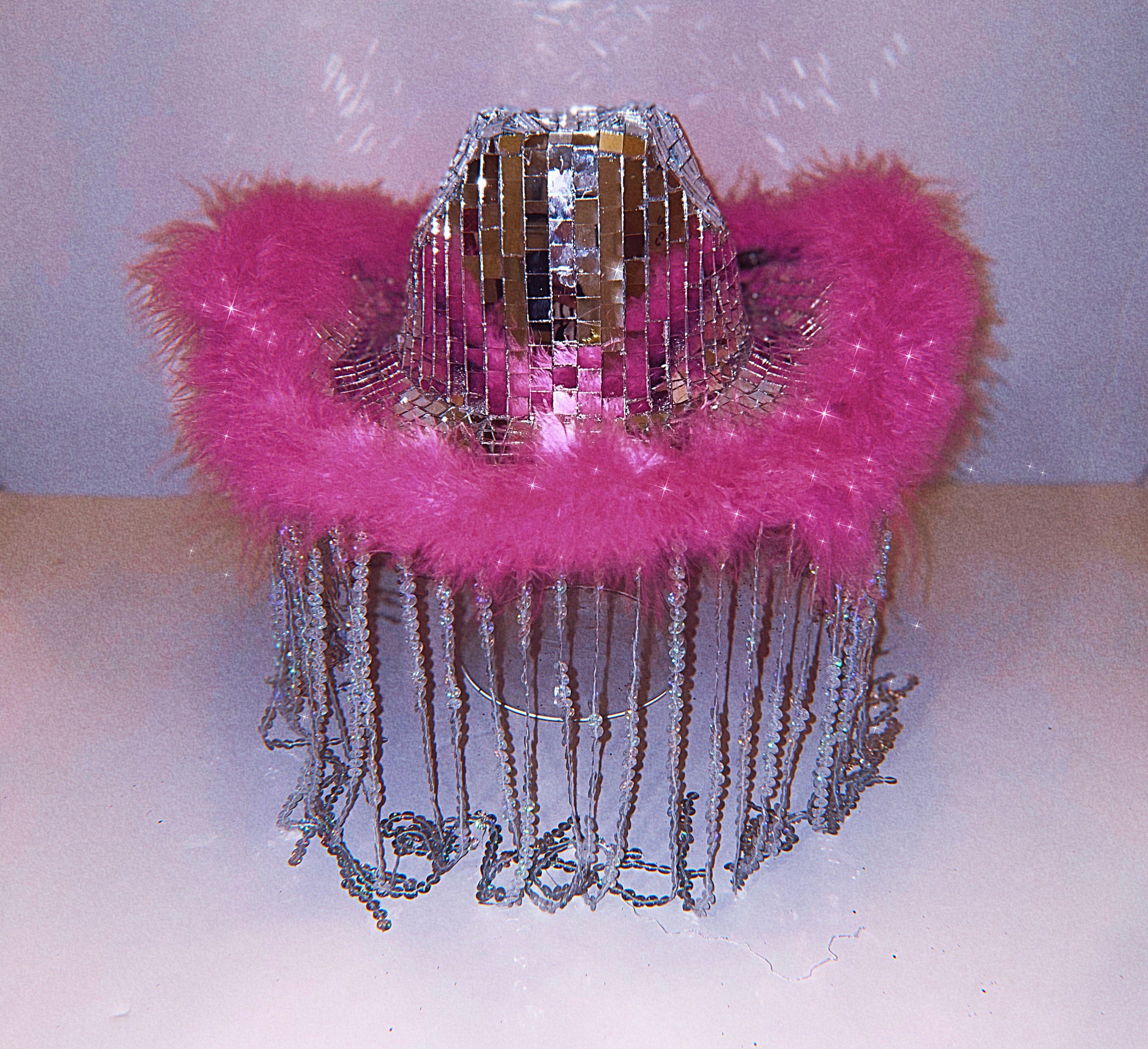 Ready to Ship Pink Disco Ball Cowboy 