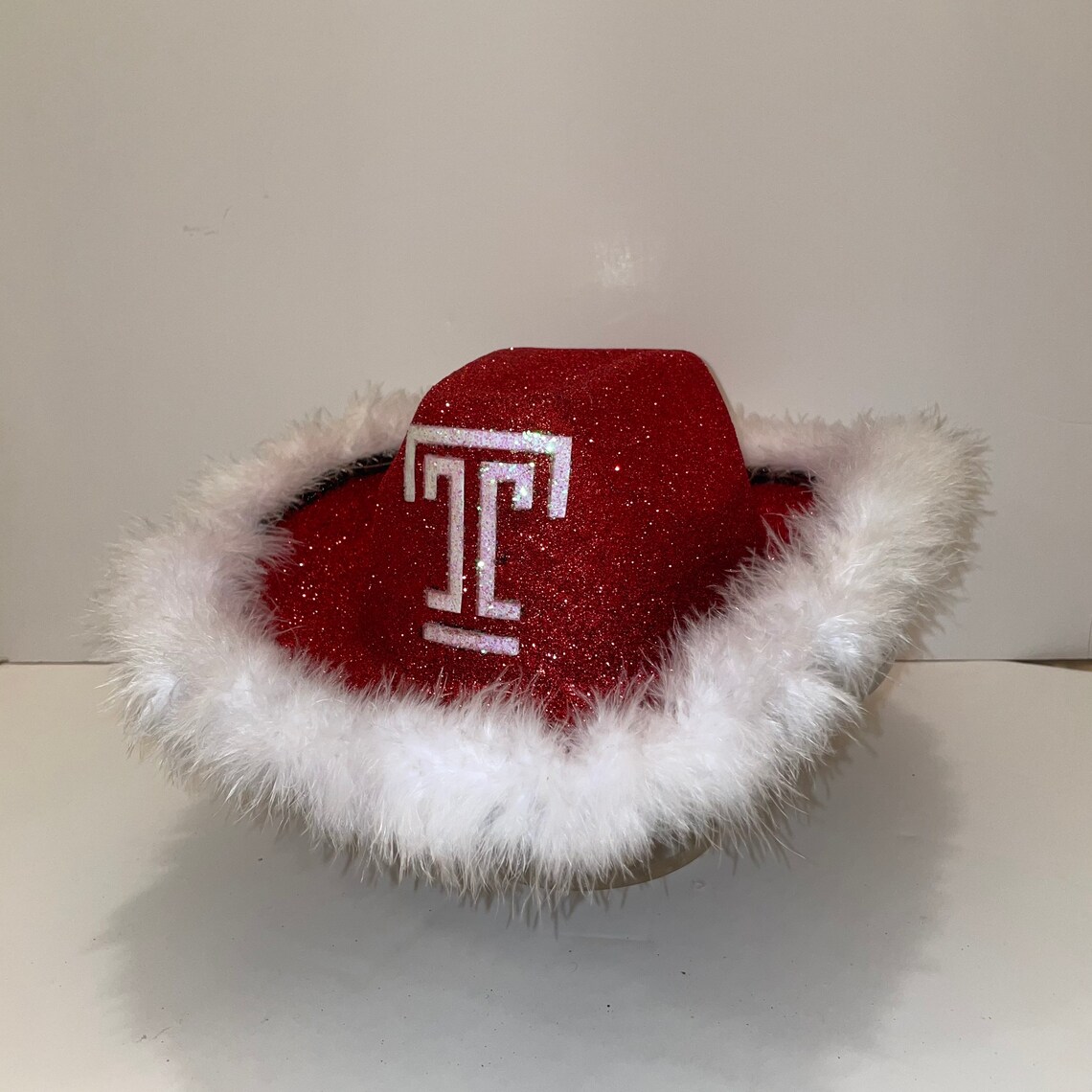 College Themed Glitter Cowboy Hat Customizable Cowgirl Hat Etsy