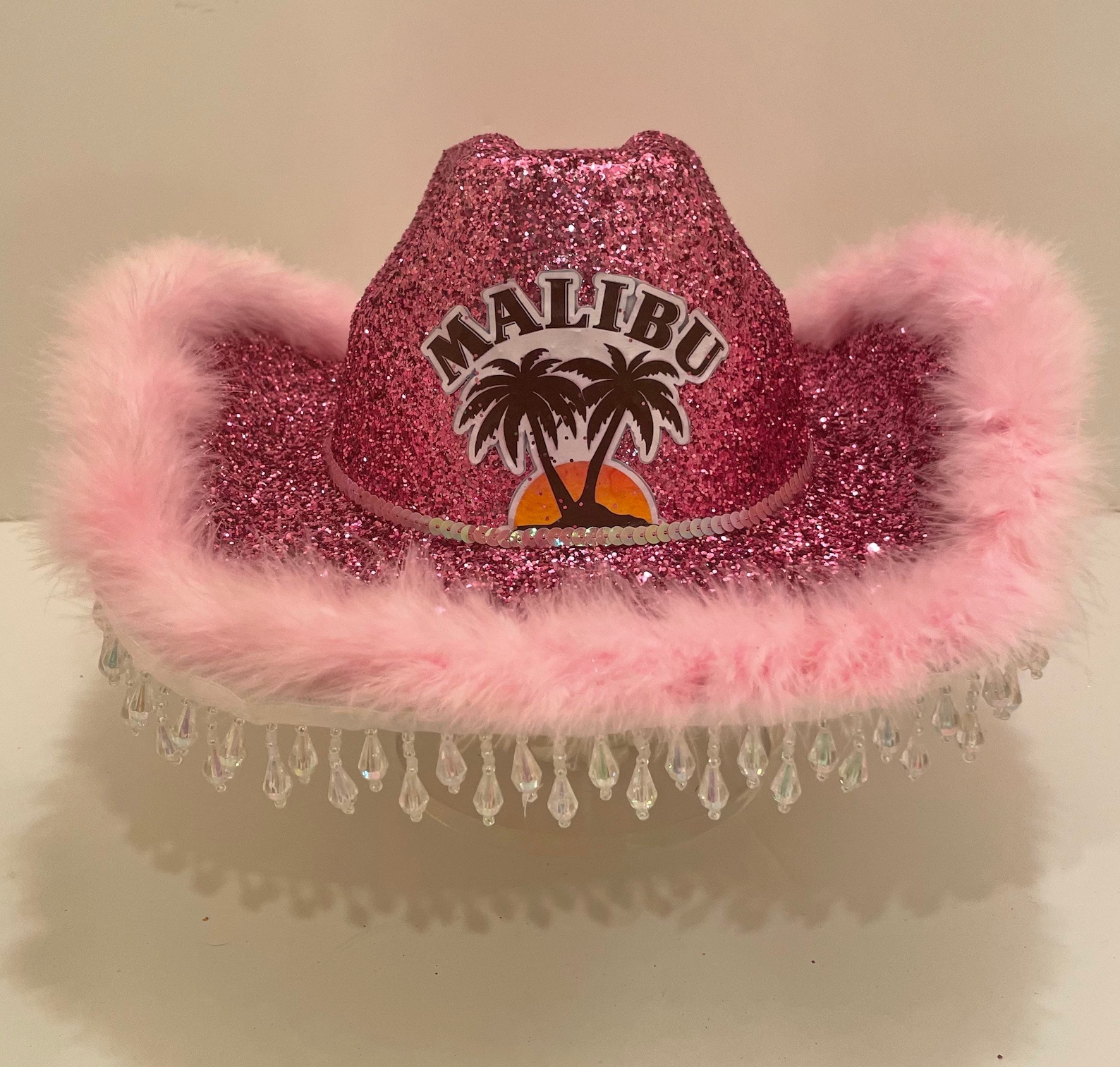 Pink Malibu Glitter Cowboy Hat Fully custom light up cowboy Etsy
