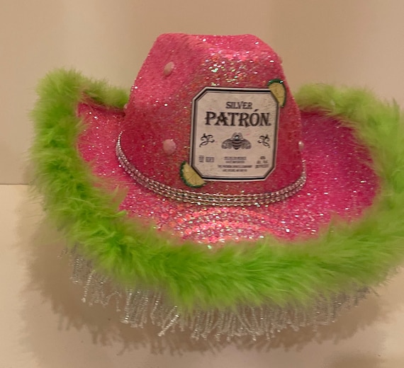 Hot Pink Glitter Cowboy Hat 