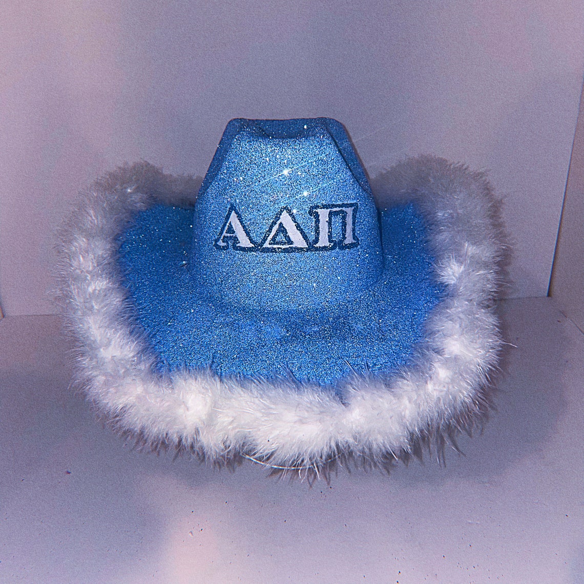 Sorority Glitter Cowboy Hat Customizable Srat Cowgirl Hat Etsy