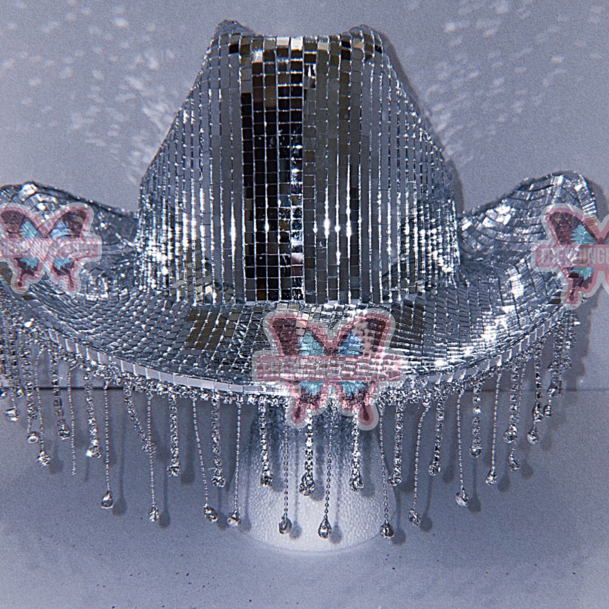 Exquisite Couture Handmade Pave Jeweled Beyoncé Inspired Cowboy Hat Coun… ORIGINAL Disco Ball Cowboy Hat | Renaissance Disco Hat  main image 3