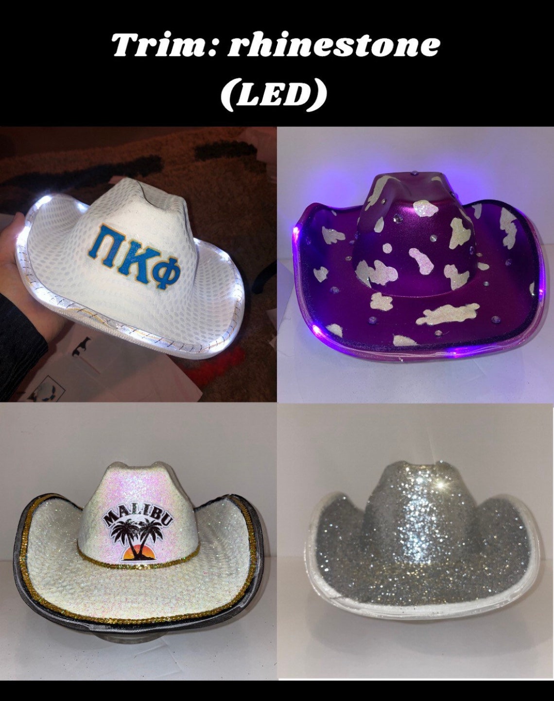CUSTOM Rhinestone Cowboy Hat Alcohol Cowboy Hat Tiktok Etsy