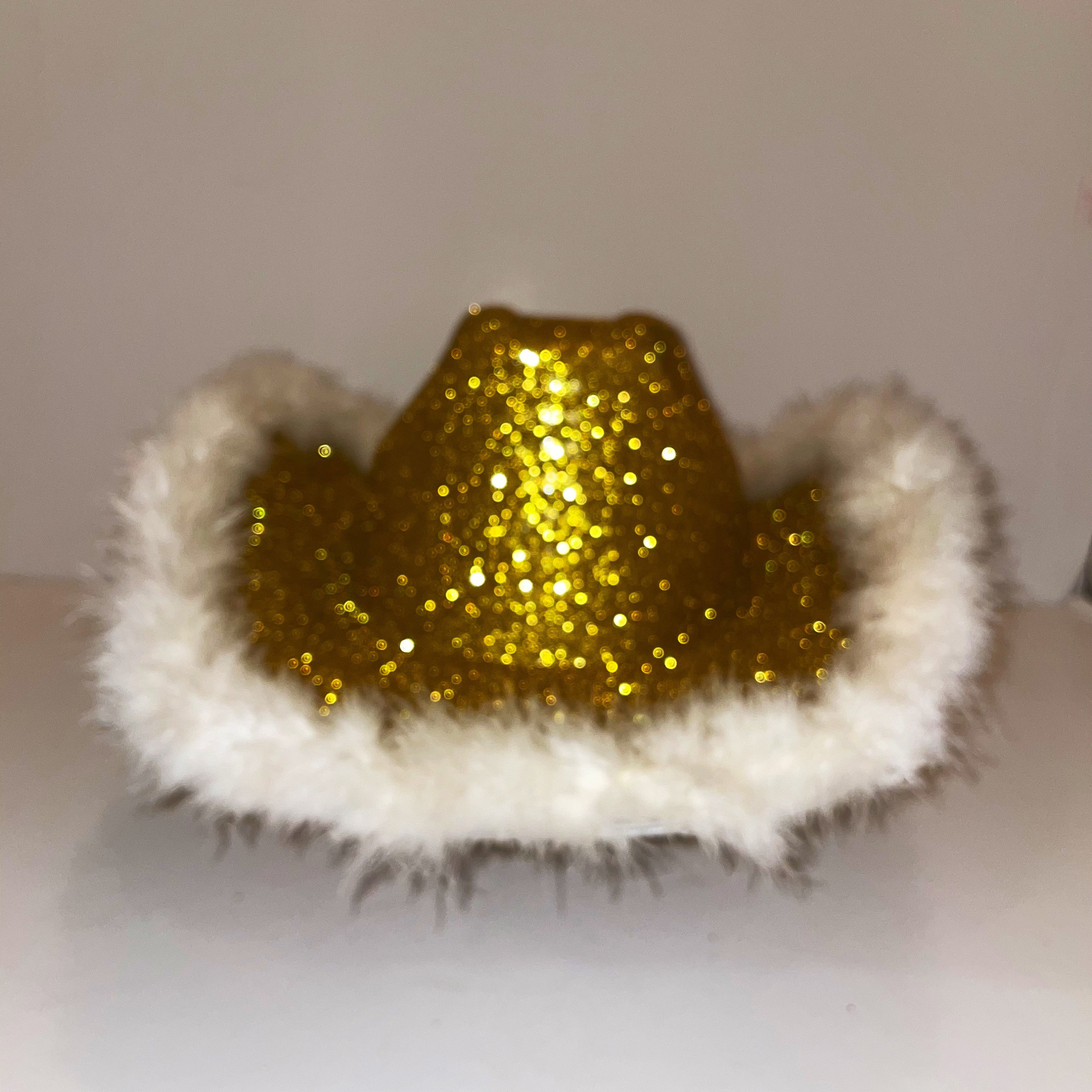 24k Gold Glitter Cowboy Hat Fully customizable cowgirl hat Etsy