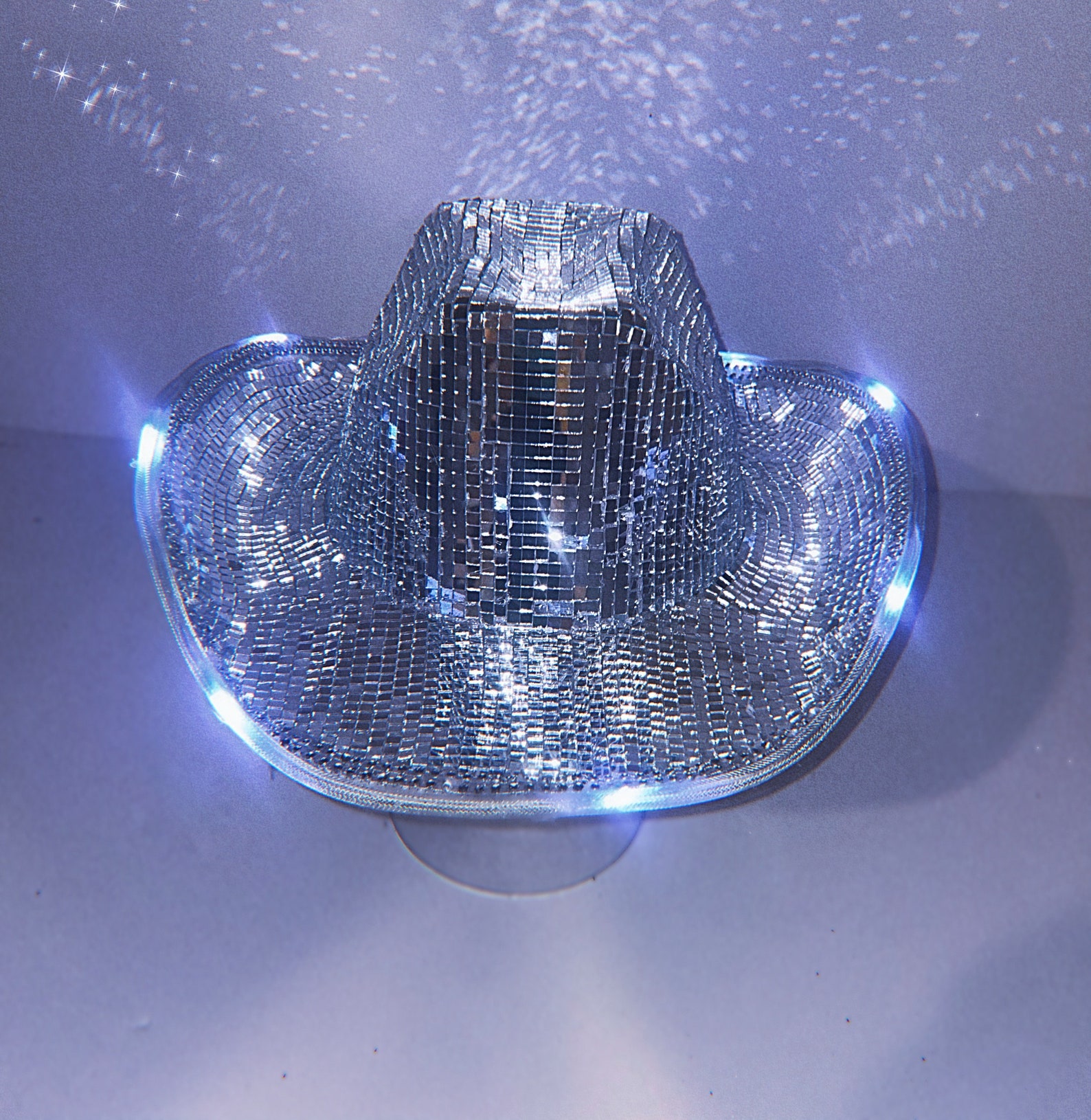 Disco Ball Cowboy Hat Mirrorball Hat Full Mirror Cowgirl Etsy UK