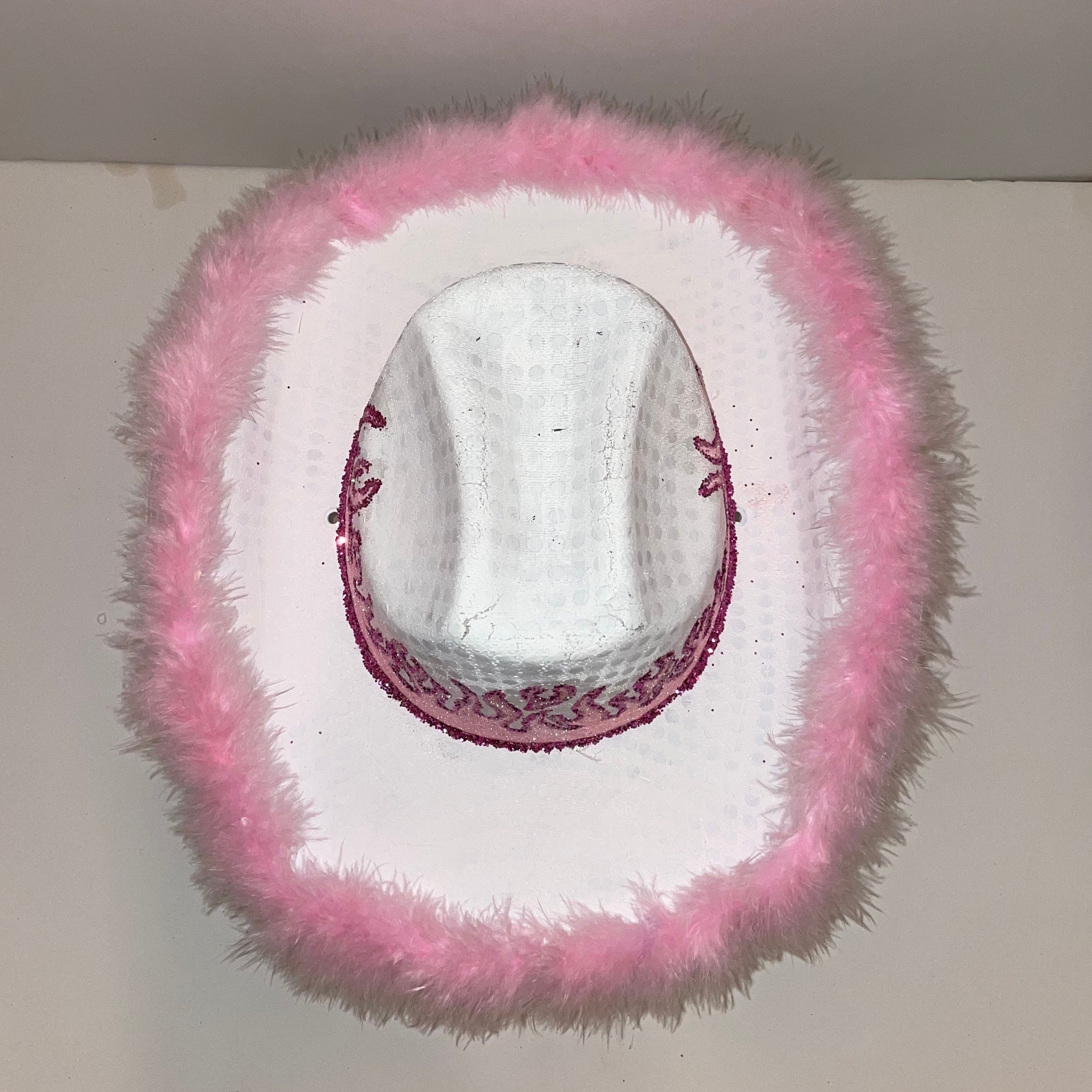 Mini-Cowgirl-Hüte, Glitzernd, Rosafarben, 3 Stück – Faszinator-Stil, Perfekt Für Junggesellinnenabschiede & Kostüme