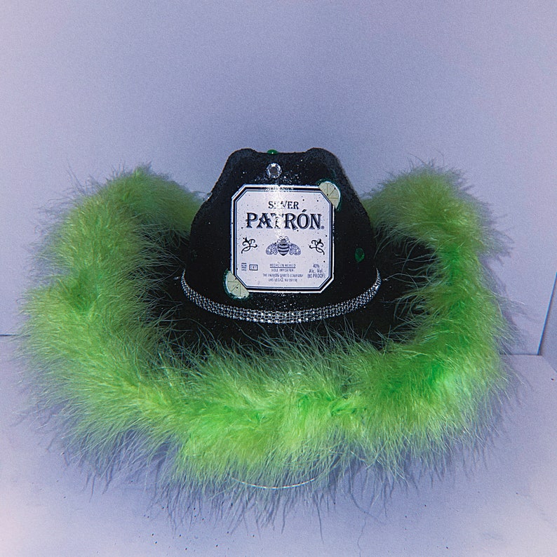 Patron Tequila Inspired Cowboy Hat Fully Customizable Etsy