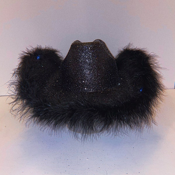 Glitter Cowboy Hat Etsy