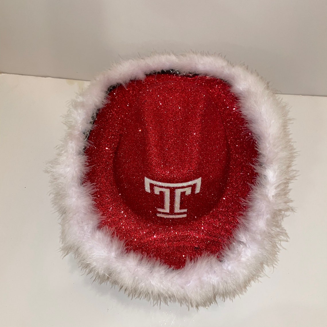 College Themed Glitter Cowboy Hat Customizable Cowgirl Hat Etsy