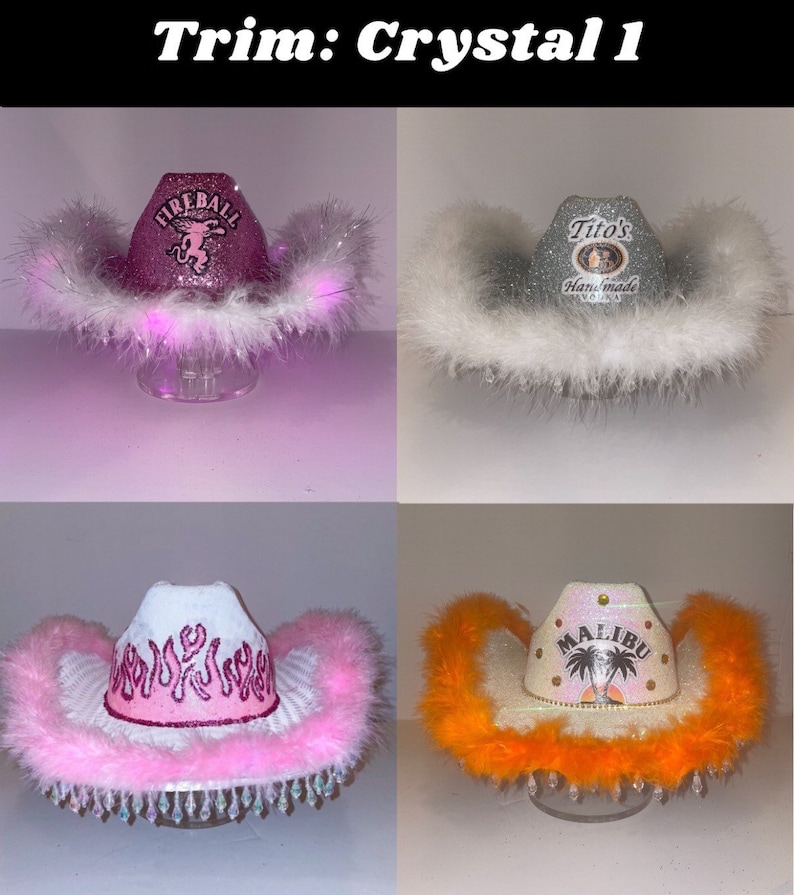 CUSTOM Rhinestone Cowboy Hat Alcohol Cowboy Hat Tiktok Etsy