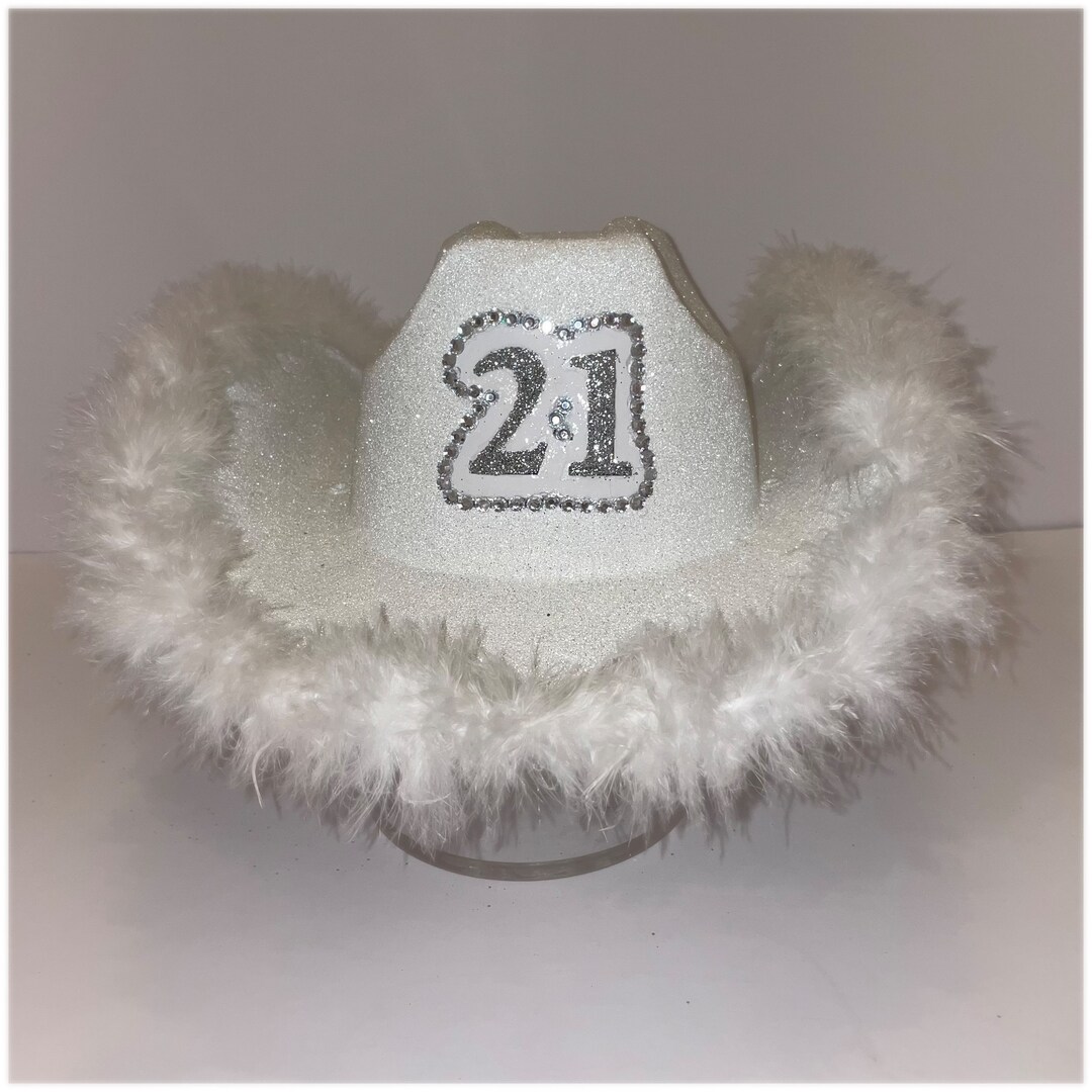 Birthday Cowboy Party Hat Fully Customizable Rhinestone Cowgirl Hat