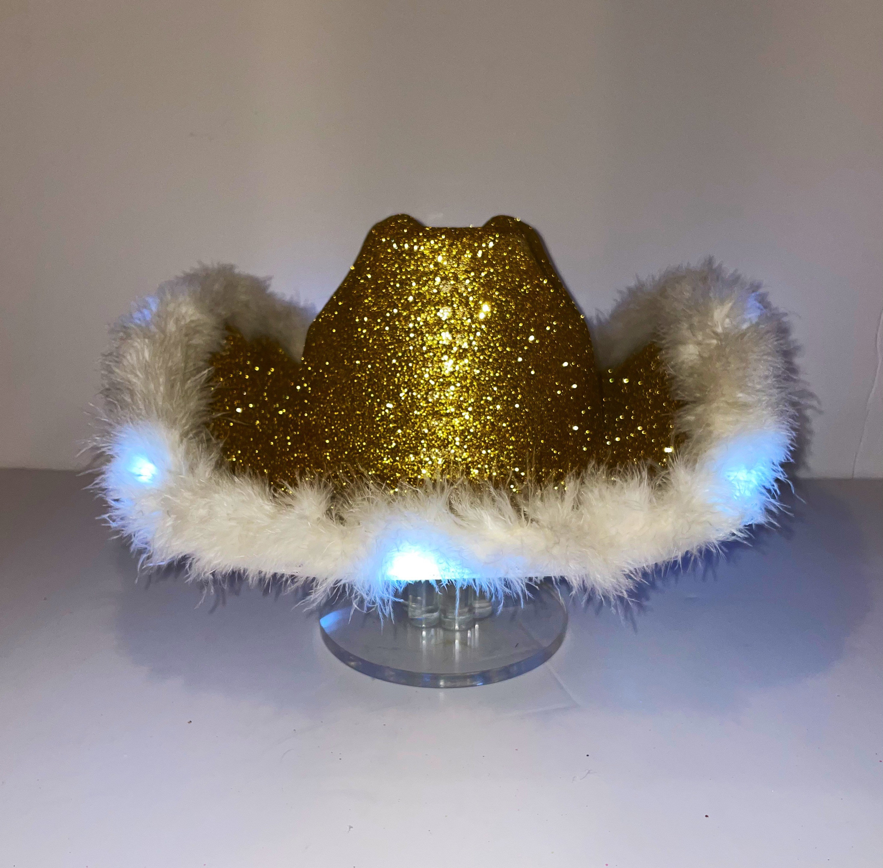 24k Gold Glitter Cowboy Hat Fully customizable cowgirl hat Etsy