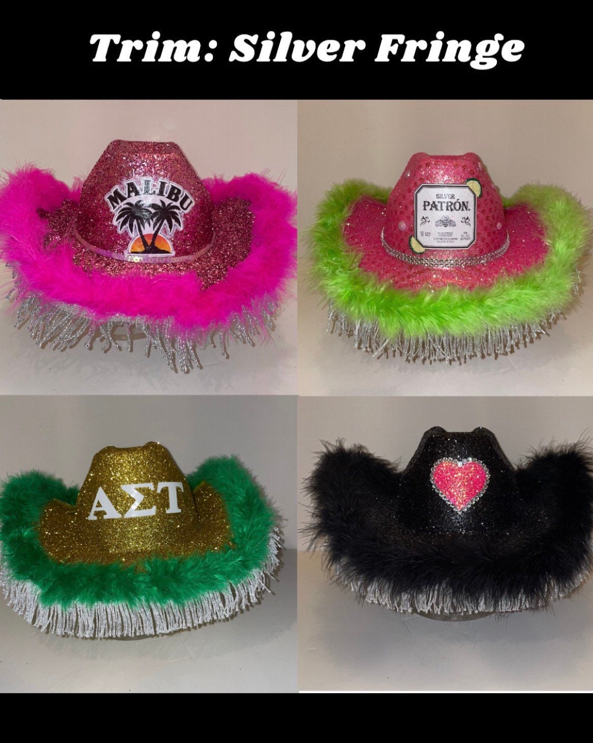 CUSTOM Rhinestone Cowboy Hat Alcohol 