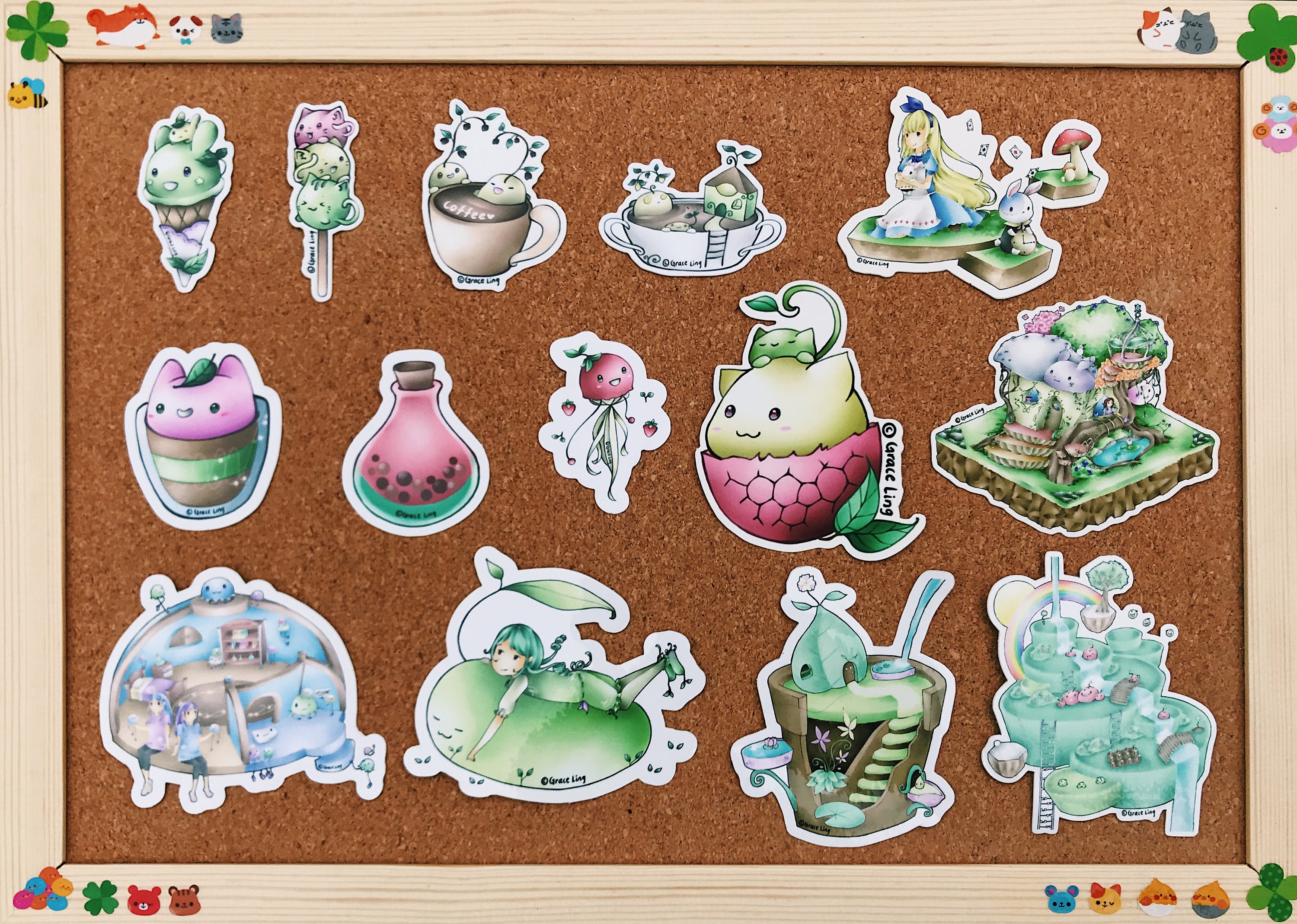 Bean Sprout Character Glossy Vinyl Sticker 3 Original Etsy